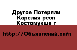 Другое Потеряли. Карелия респ.,Костомукша г.